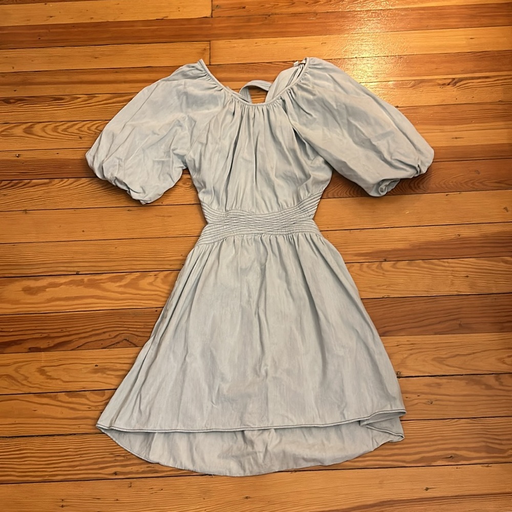 Love the Label Anthropologie backless chambray size medium dress - Picture 3 of 5